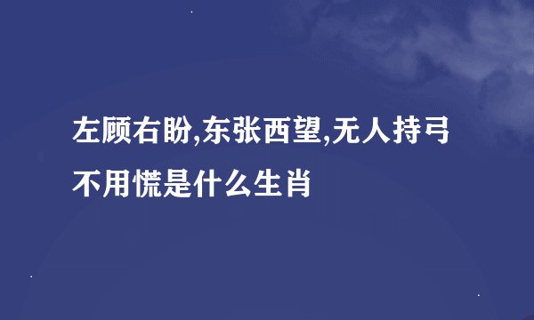 左顾右盼,东张西望,无人持弓不用慌是什么生肖