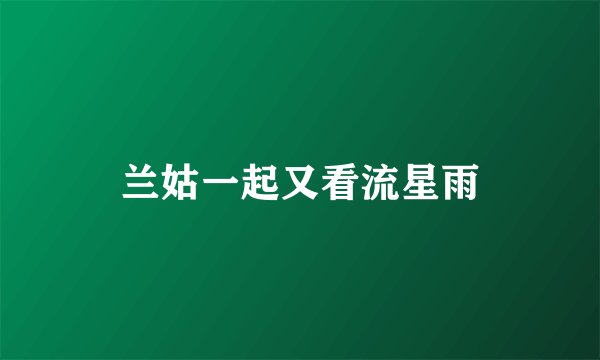 兰姑一起又看流星雨