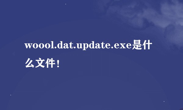 woool.dat.update.exe是什么文件!