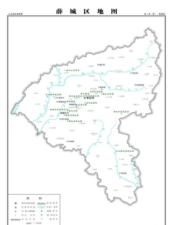 枣庄市薛城区地图