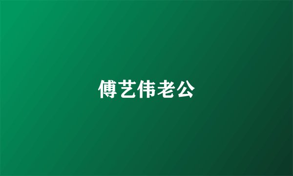傅艺伟老公