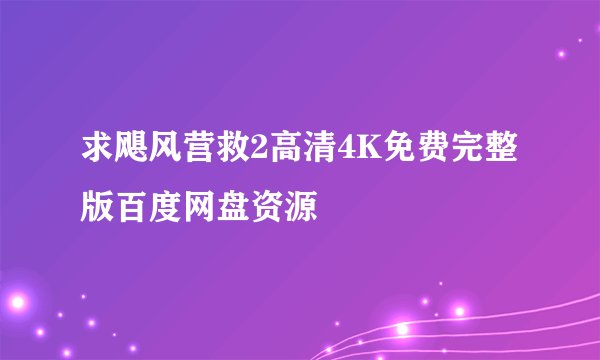 求飓风营救2高清4K免费完整版百度网盘资源