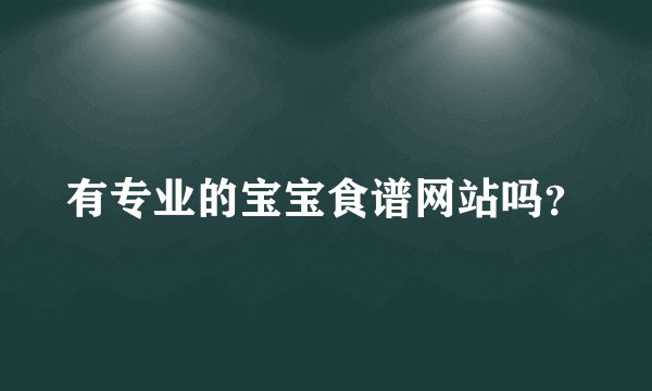 有专业的宝宝食谱网站吗？