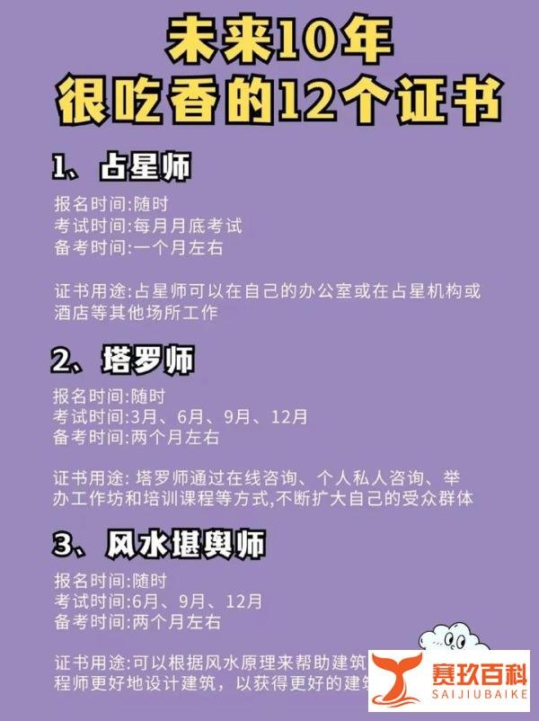 未来十年很好搞钱的12个职业~必考证书