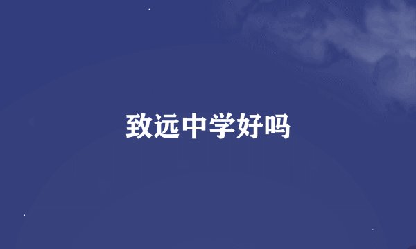 致远中学好吗