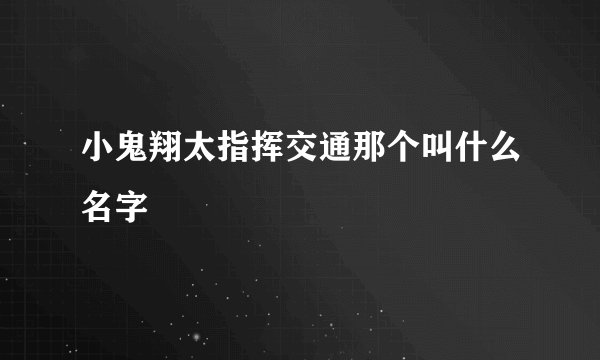 小鬼翔太指挥交通那个叫什么名字