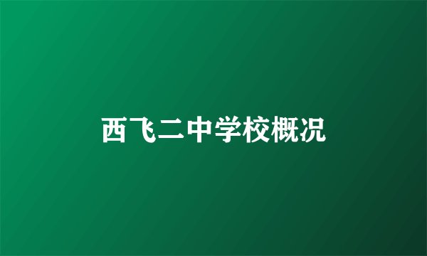 西飞二中学校概况