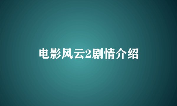 电影风云2剧情介绍