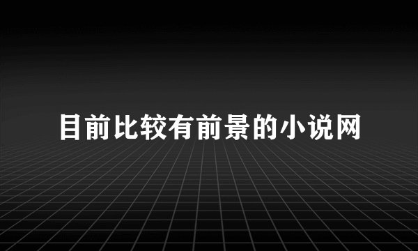 目前比较有前景的小说网