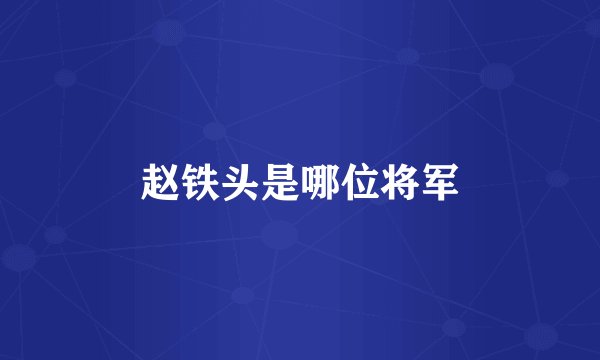 赵铁头是哪位将军