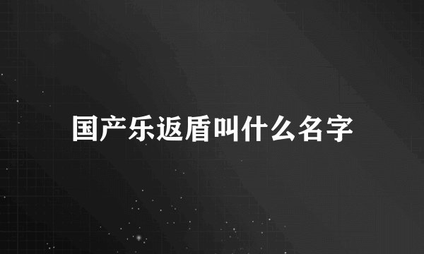 国产乐返盾叫什么名字