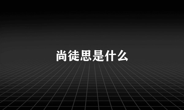 尚徒思是什么