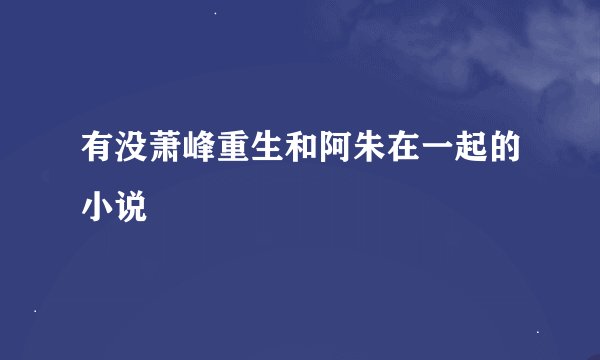 有没萧峰重生和阿朱在一起的小说