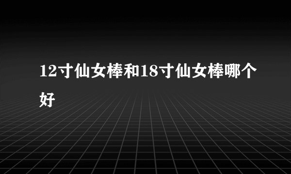 12寸仙女棒和18寸仙女棒哪个好