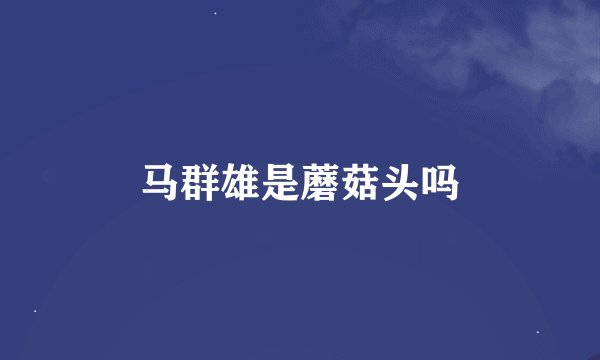 马群雄是蘑菇头吗