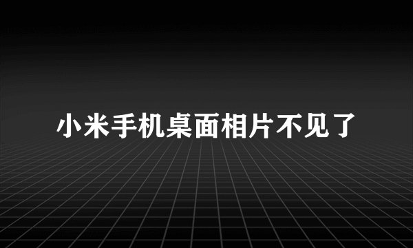 小米手机桌面相片不见了