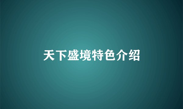 天下盛境特色介绍