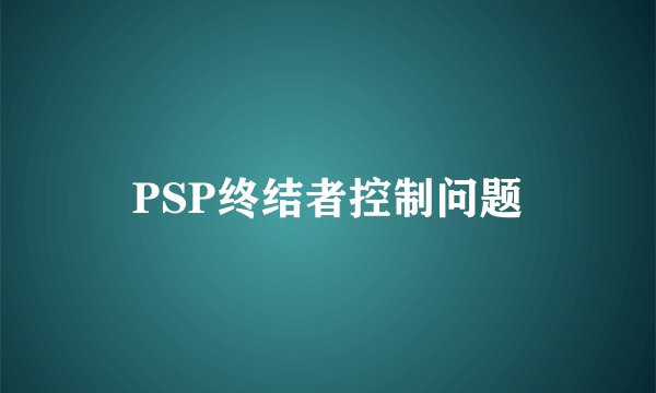 PSP终结者控制问题