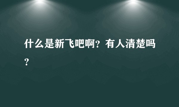 什么是新飞吧啊?有人清楚吗?