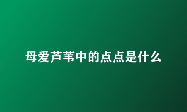 母爱芦苇中的点点是什么