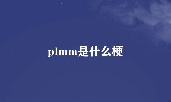 plmm是什么梗