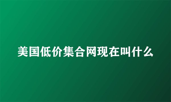 美国低价集合网现在叫什么