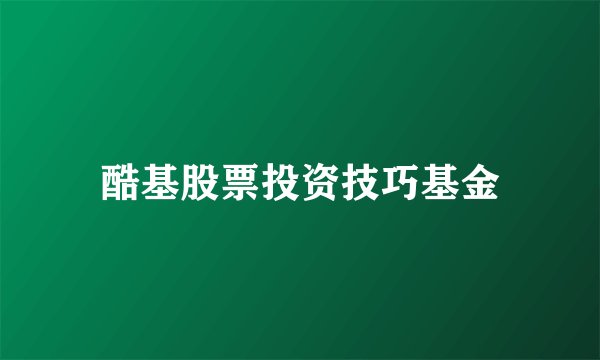 酷基股票投资技巧基金