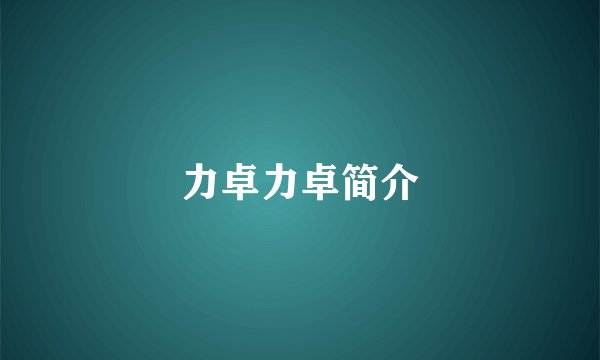 力卓力卓简介