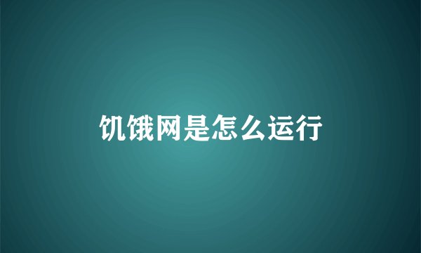 饥饿网是怎么运行