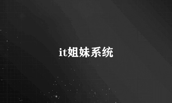 it姐妹系统