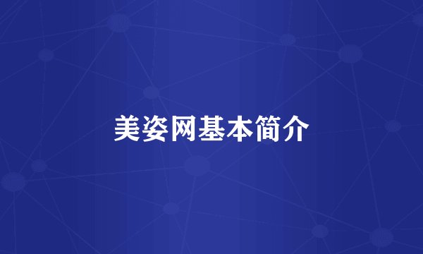 美姿网基本简介