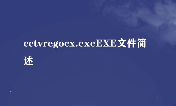 cctvregocx.exeEXE文件简述