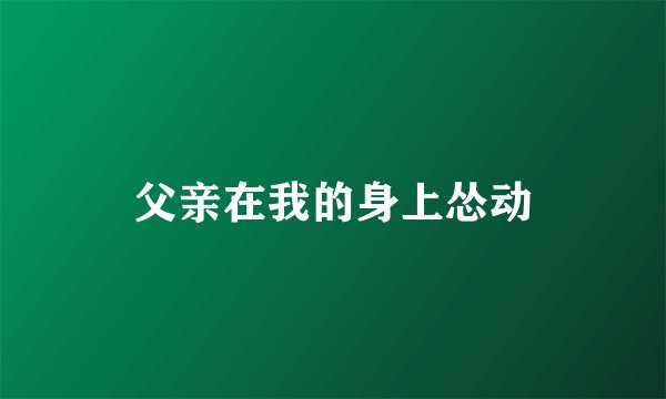 父亲在我的身上怂动