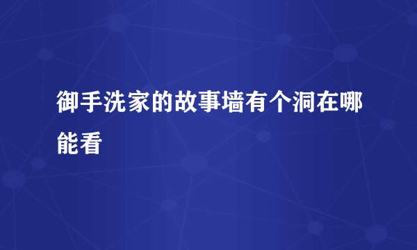 御手洗家的故事墙有个洞在哪能看