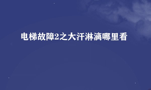 电梯故障2之大汗淋漓哪里看