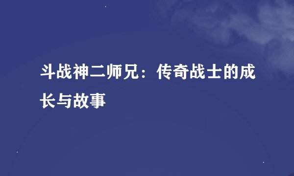 斗战神二师兄:传奇战士的成长与故事