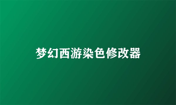 梦幻西游染色修改器