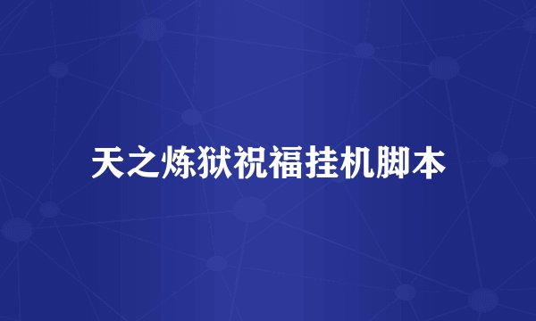 天之炼狱祝福挂机脚本