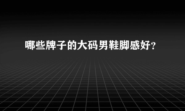 哪些牌子的大码男鞋脚感好？