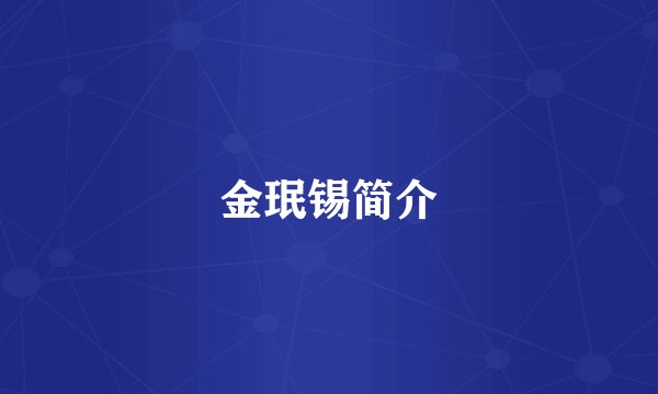 金珉锡简介