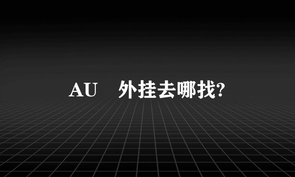 AU嘚外挂去哪找?