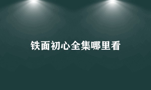 铁面初心全集哪里看