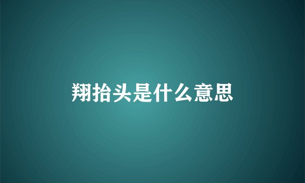 翔抬头是什么意思