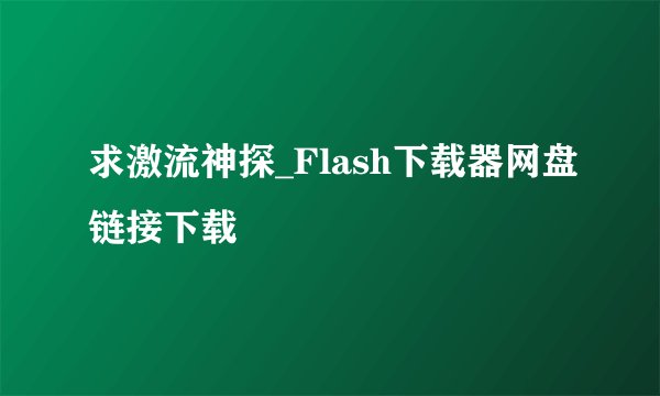 求激流神探_Flash下载器网盘链接下载