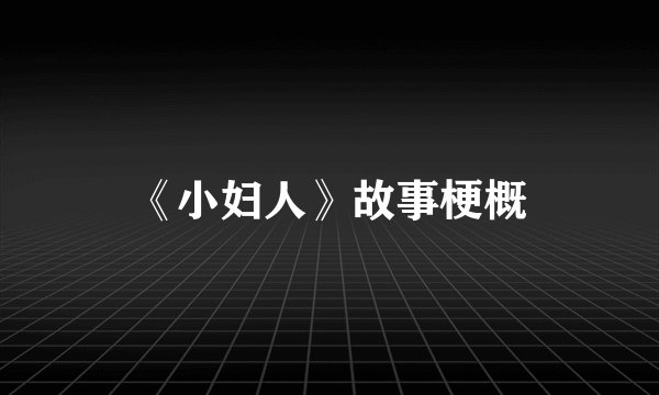《小妇人》故事梗概