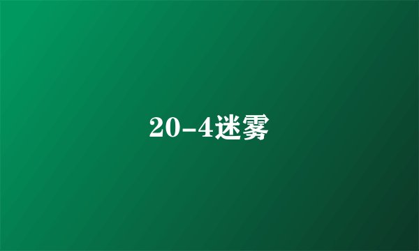 20-4迷雾
