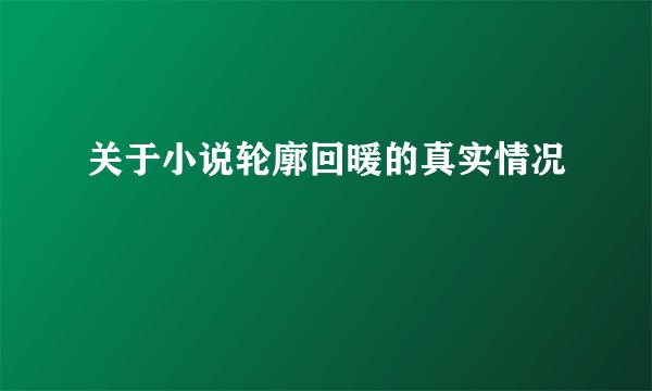 关于小说轮廓回暖的真实情况