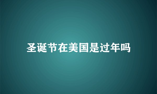 圣诞节在美国是过年吗