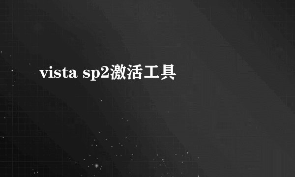 vista sp2激活工具