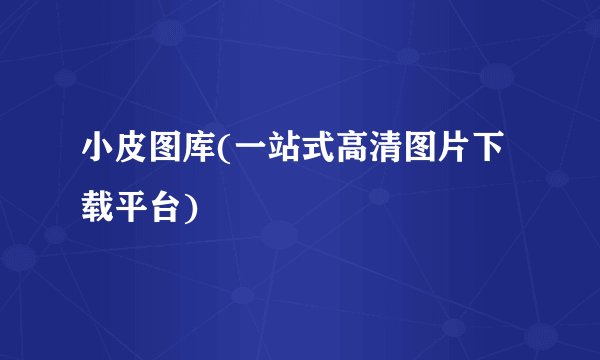 小皮图库(一站式高清图片下载平台)